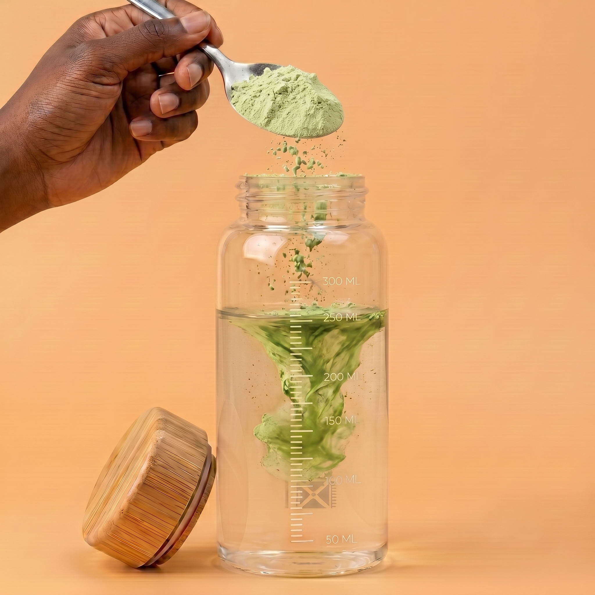 Bouteille Shaker Mini Hô — Verre & bambou