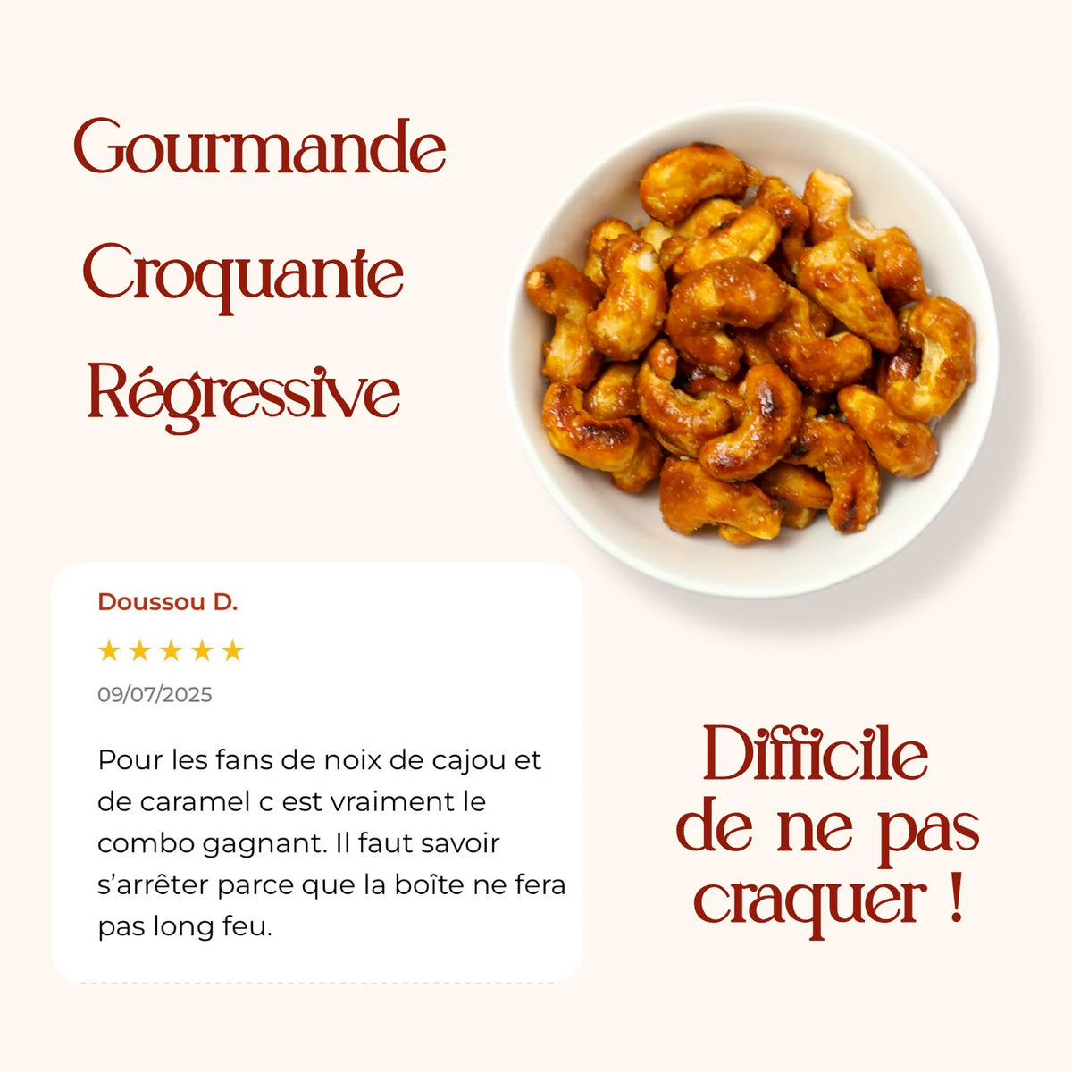 Pot de Soro Cajou Caramel Beurre Salé, Soukouroux retour avis client