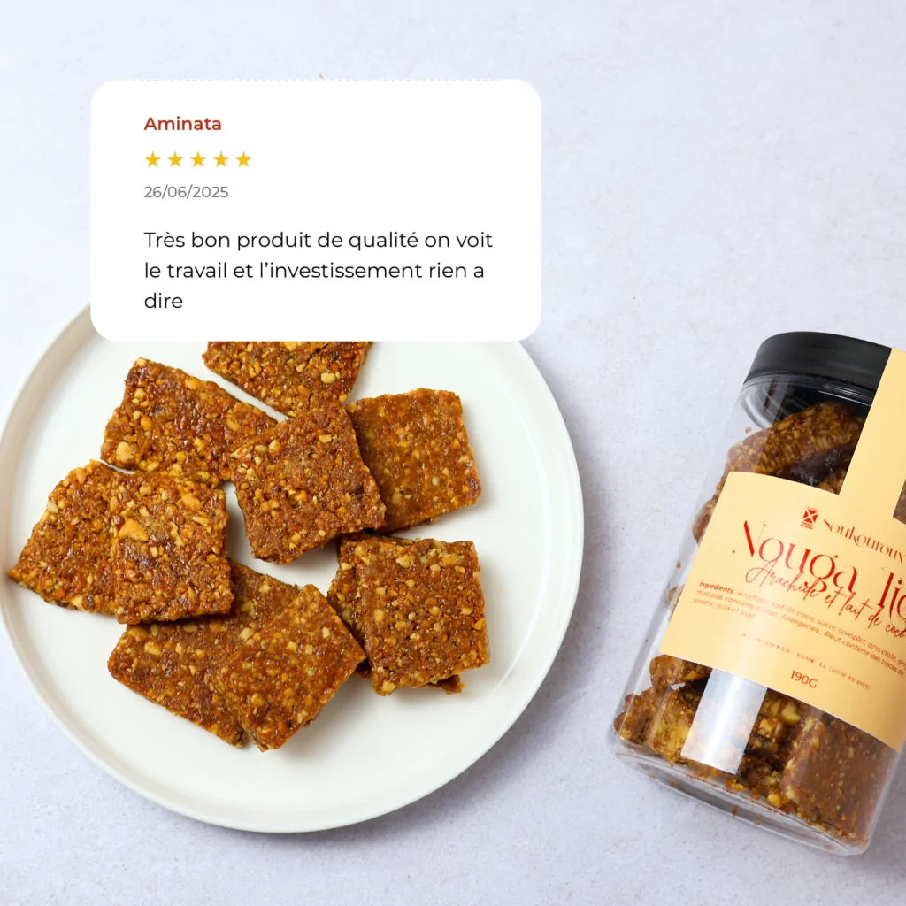 Nouga Tiga — Nougatine arachide, lait de coco & épices