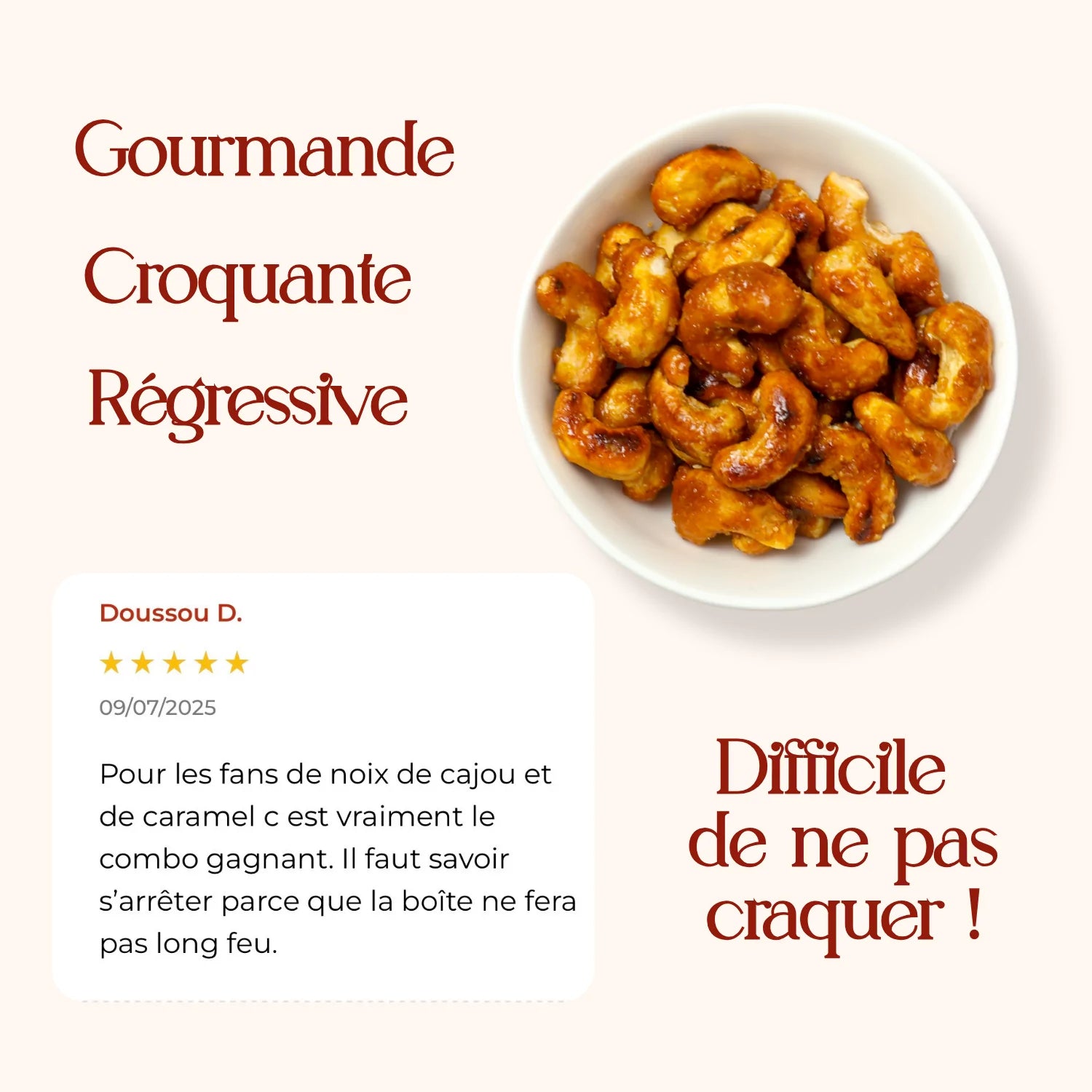 Soro Cajou — Noix de cajou, caramel, fleur de sel